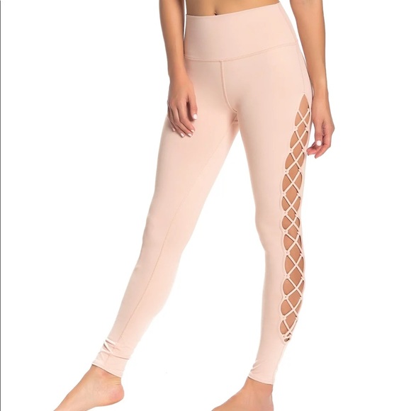 ALO Yoga Pants - Alo Yoga • Interlace Leggings Nectar Pink